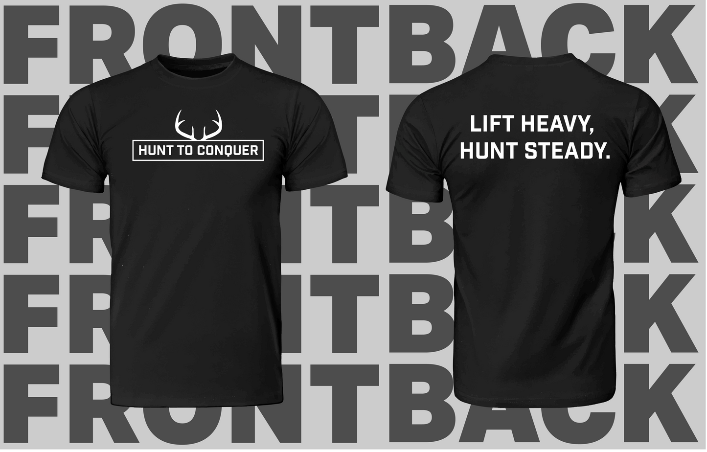 Antlers Lift Heavy T-Shirt - Hunt to Conquer Collection